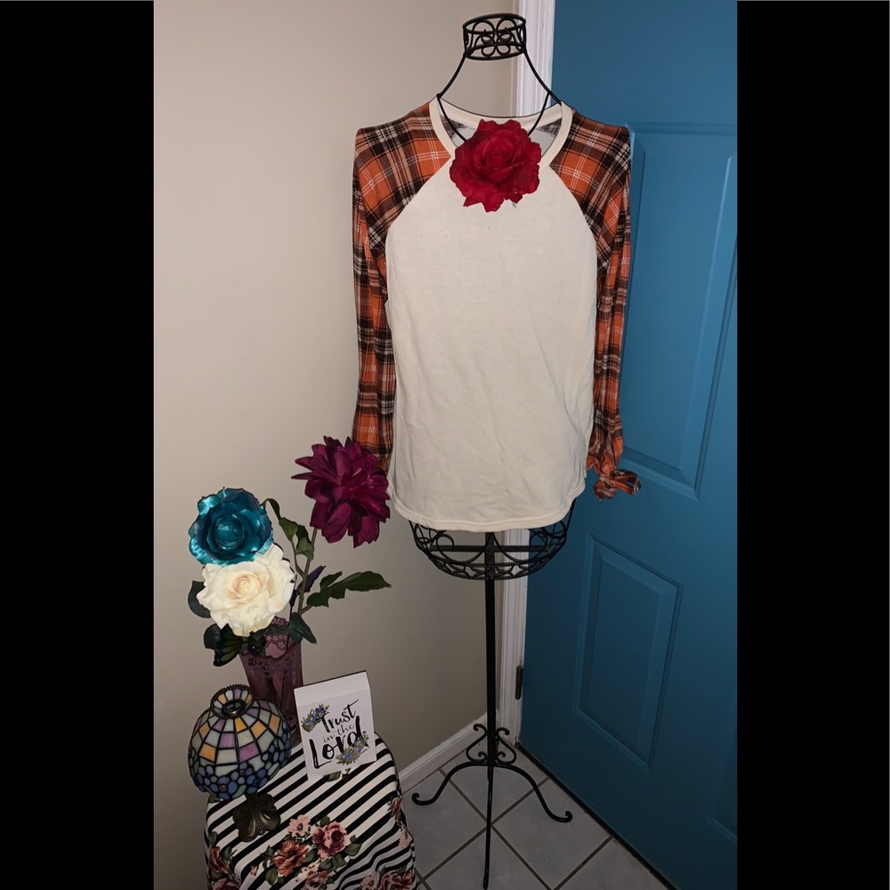 🌹Kori Plaid Long Sleeve Pullover Shirt Sz. M🌹